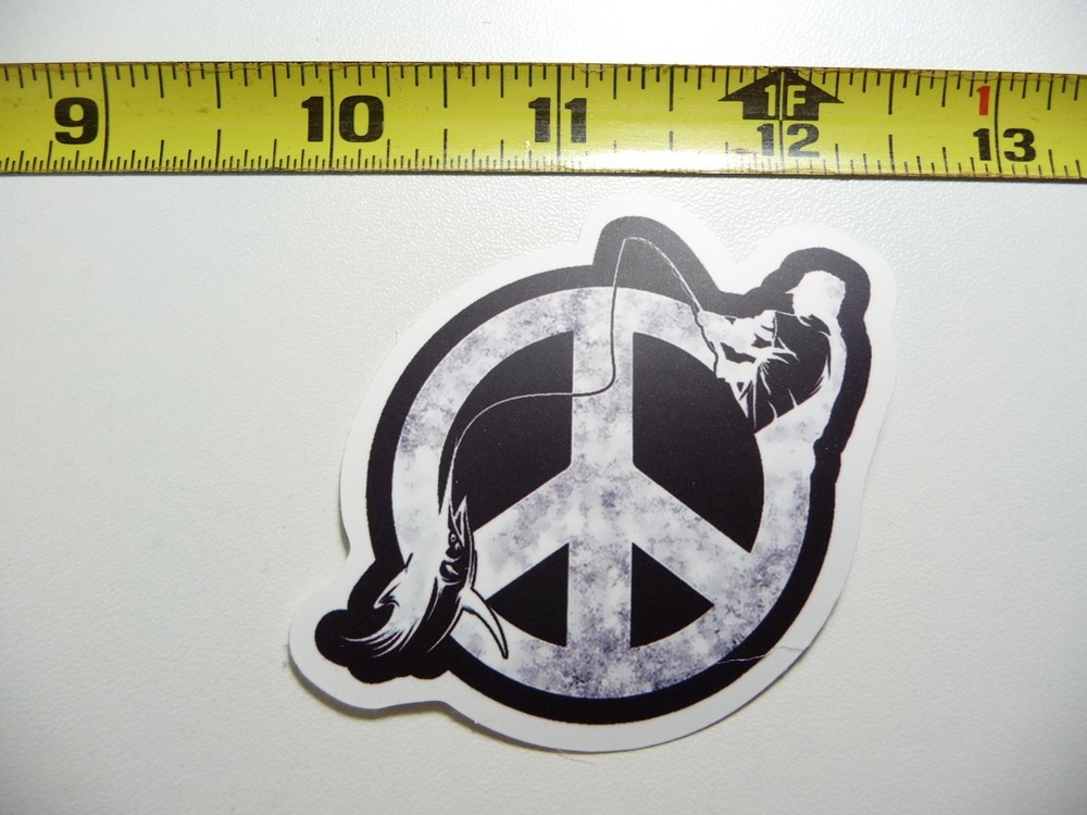 Fishing Peace Decal Sticker for Sport Lake River Ocean Lovers