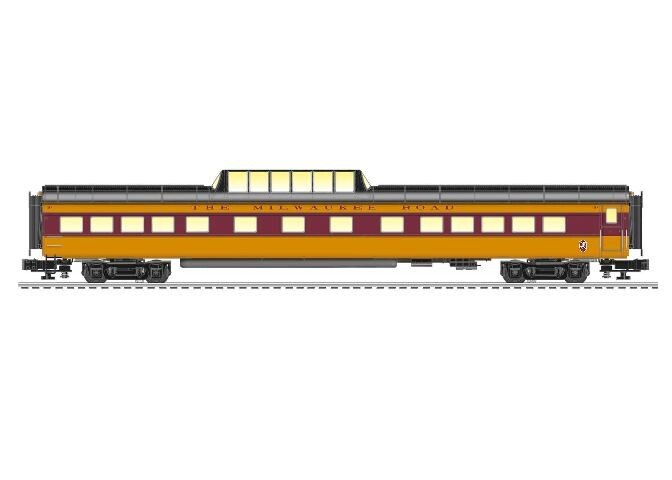 LIONEL 2027770 MILW Vistavision Dome Car #60 O Scale Model Train