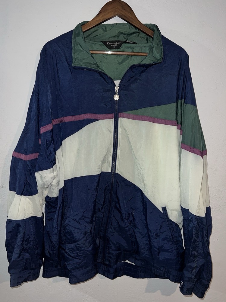 Vintage Christian Dior Monsieur Men’s Windbreaker Jacket 90s 80s Track Size XL