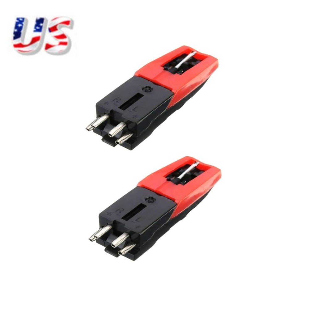 1/2Pcs Turntable Ceramic Cartridge & Stylus Needle Kit for Record Player