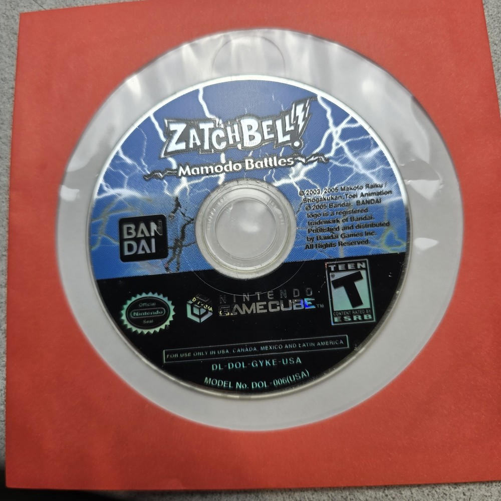 Zatch Bell Mamodo Battles (Nintendo GameCube, 2005) DISC ONLY