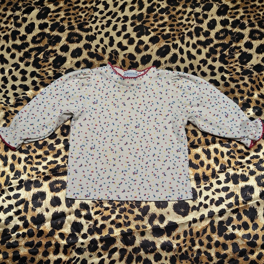 Vintage OshKosh B’gosh Colorful Polka Dot Print Long Sleeve Shirt