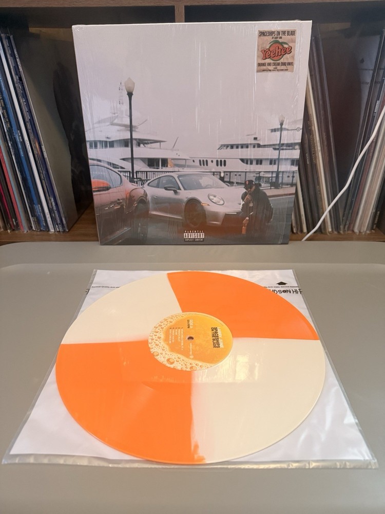 Larry June - Spaceships On The Blade Vinyl - Orange & Cream Quad