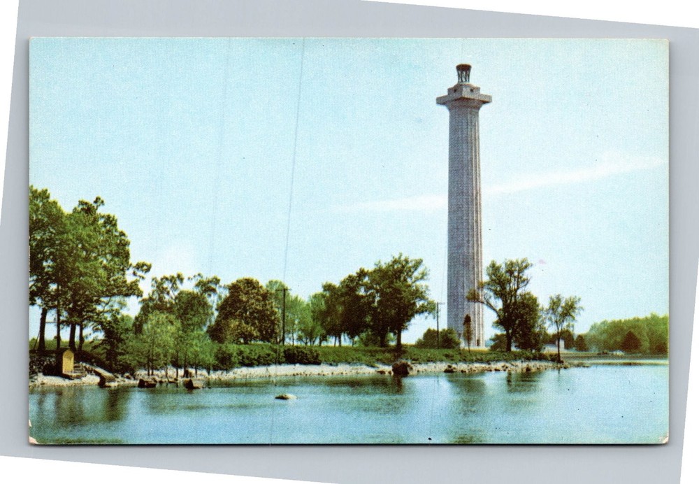 Perry Monument Put-in-Bay Ohio SOHIO Lake Erie Postcard Vintage