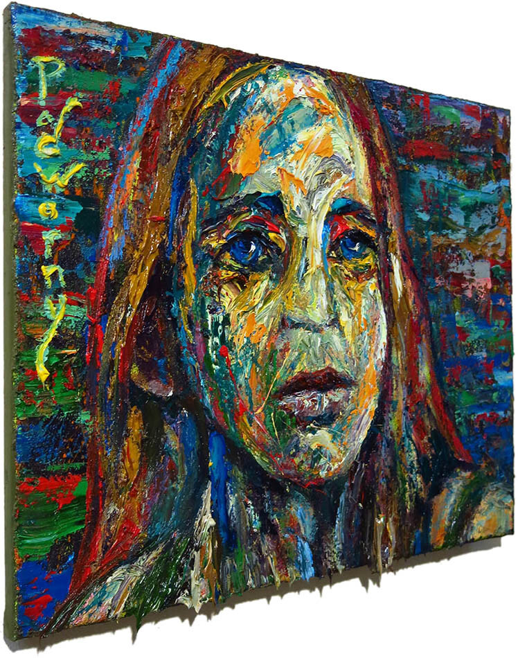 Original Oil█Painting Vintage█Art Signed Outsider Abstract Expressionist Pop█Oak