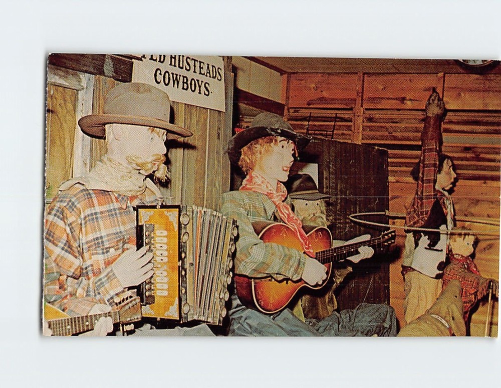 Postcard Ted Hustead's Badlands Cowboys Wall South Dakota USA