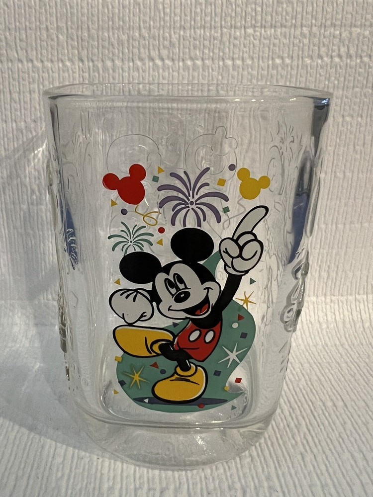 Mickey Mouse 2000 Cup Glass Magic Kingdom Walt Disney World McDonald's Collector
