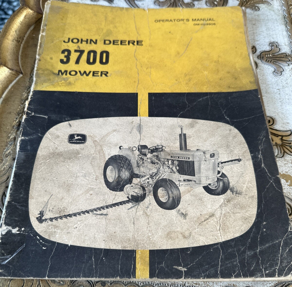 John Deere 3700 Mower Operator’s Manual Original Vintage JD 300 Tractor