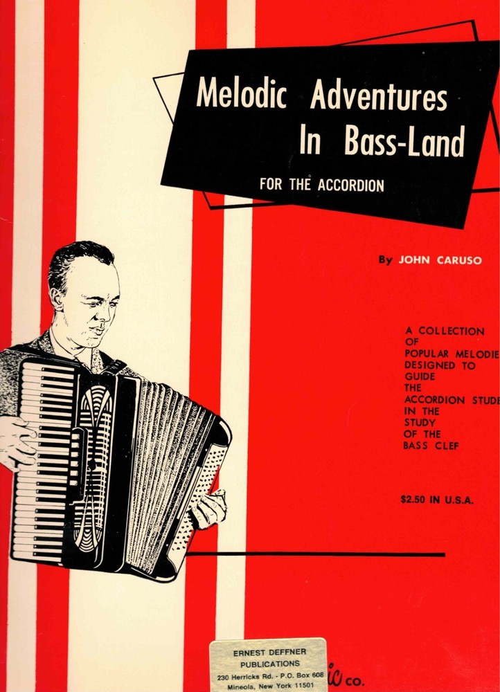 Melodic Adventures In Bass-Land By John Caruso Accordion Music Book Nos