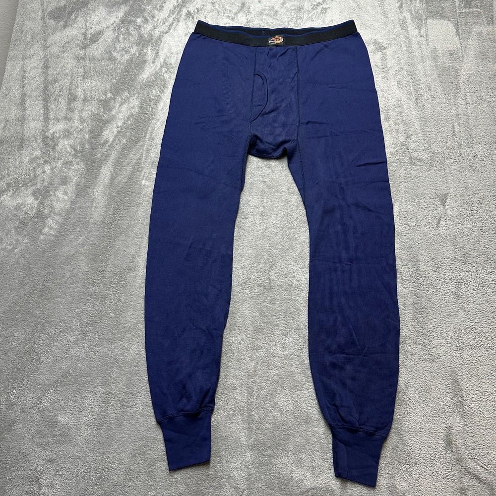 Duofold Pants Mens XL Long Johns Thermal Layered Base Layer Knit Blue