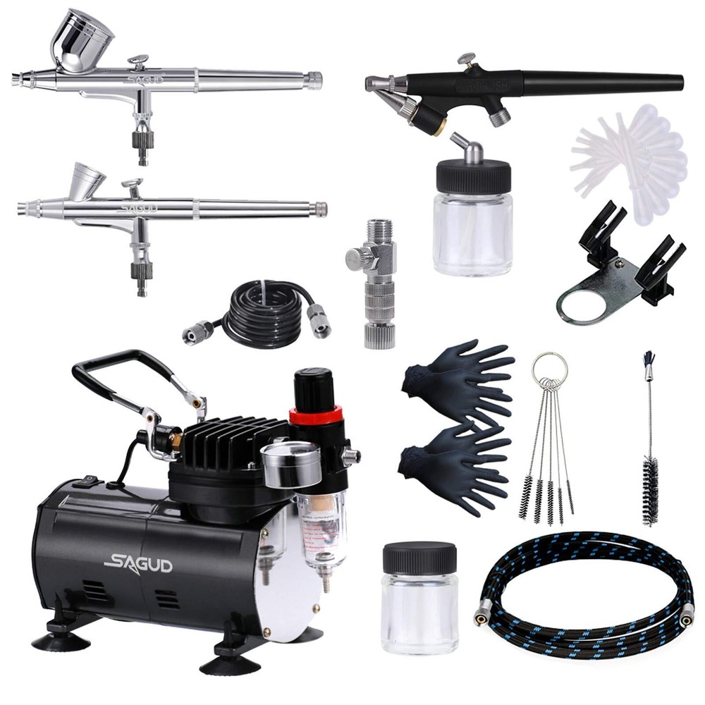 Airbrush Kit with Compressor, Air Brush compressor set with 3 Professional Ai...