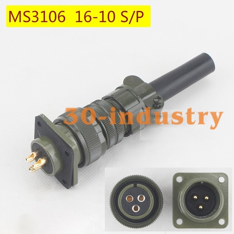 1PCS NEW FOR 3-pin Connector Straight Aviation Plug MS3106A-16-10 S/P