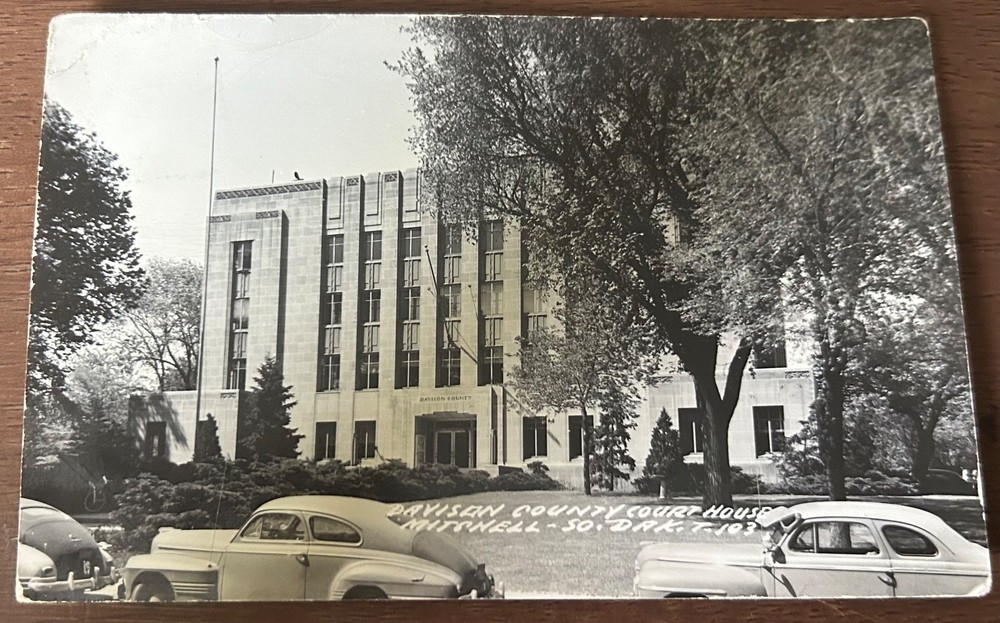 Davison County Court House Mitchell, South Dakota Real Photo Postcard
