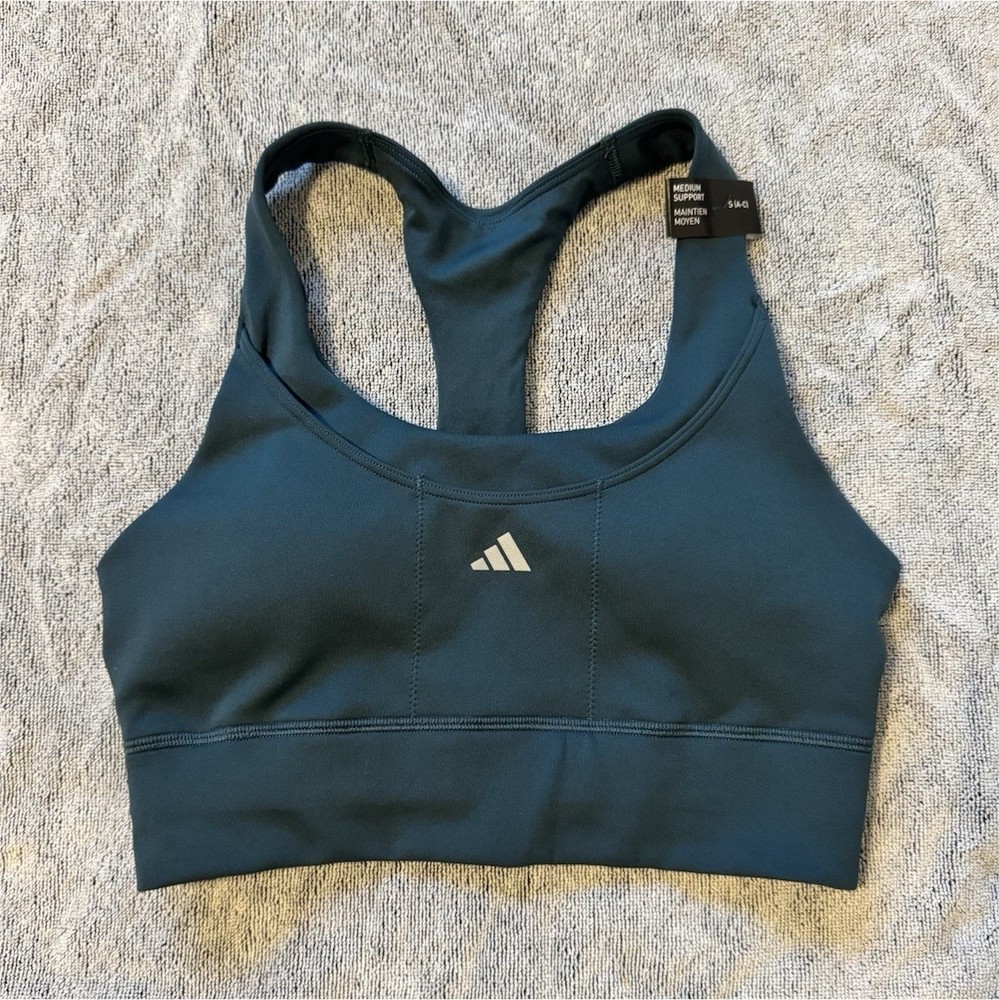 Adidas Sports Bra Size Racerback Logo