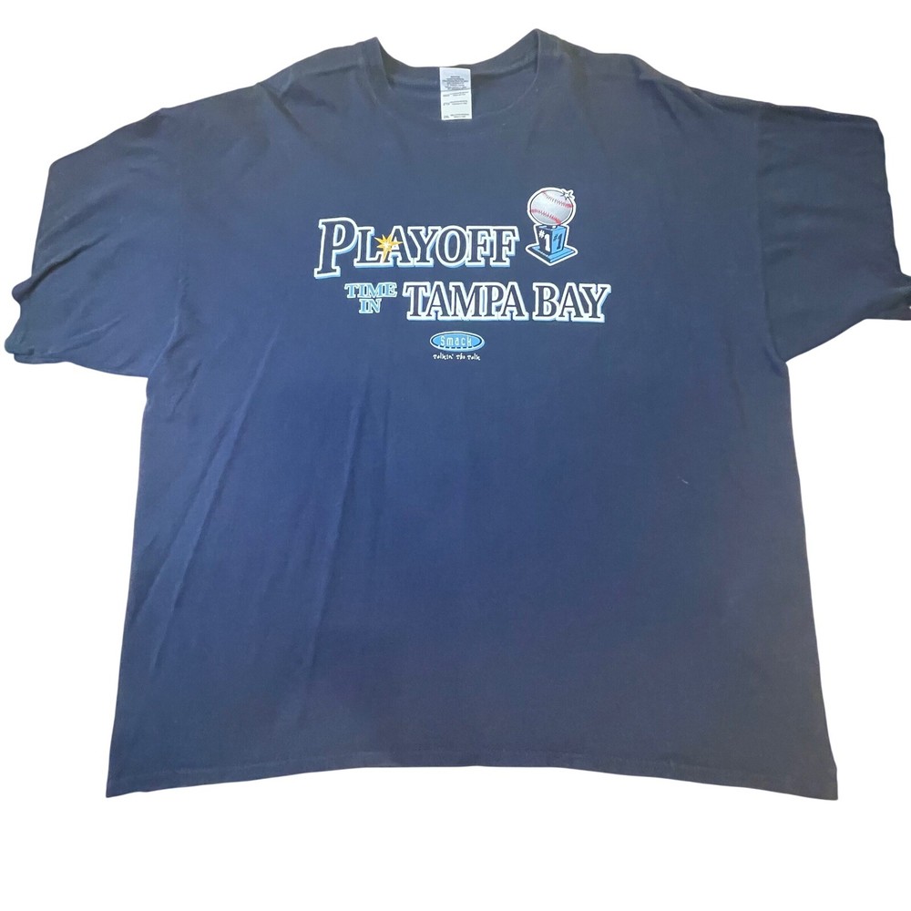 Vintage 2000's Gildan Tampa Bay Rays Playoff T-Shirt MLB Baseball Fan Tee 2XL