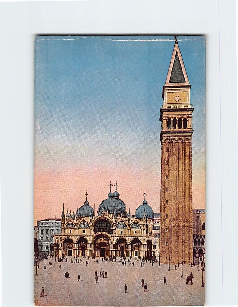 Postcard Saint Mark's Basilica Venice Italy