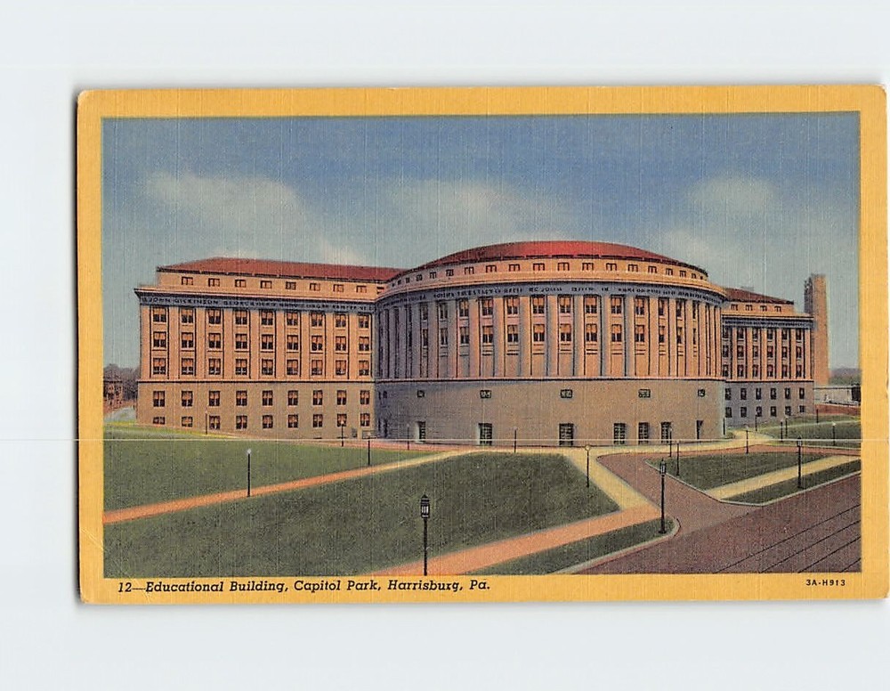 Postcard Educational Building Capitol Park Harrisburg Pennsylvania