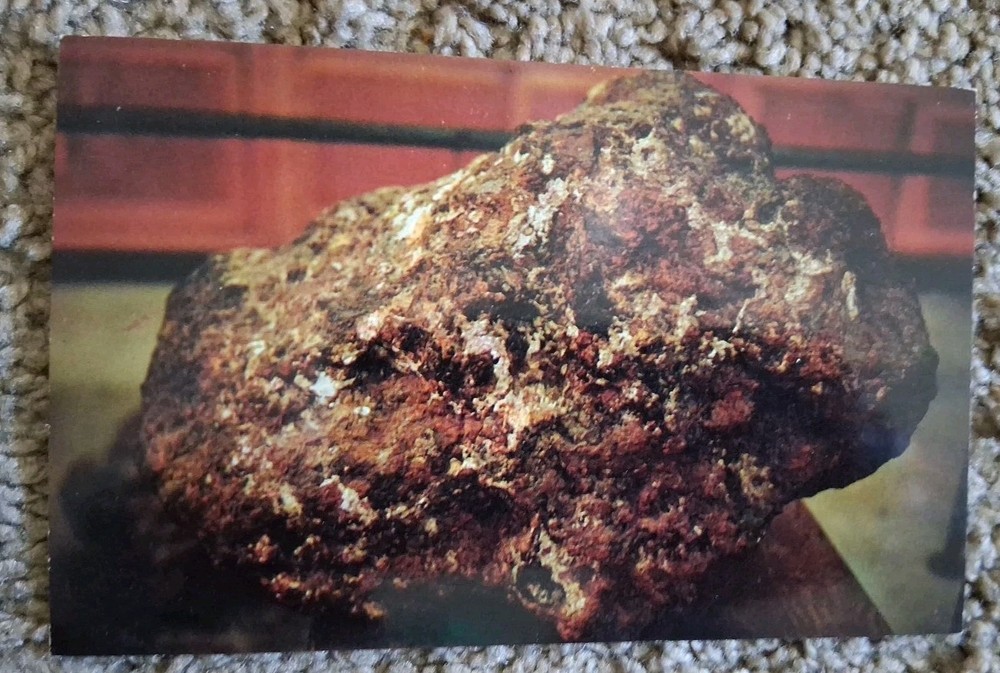 Pallisite Meteorite Greensburg Kansas Lithograph Postcard