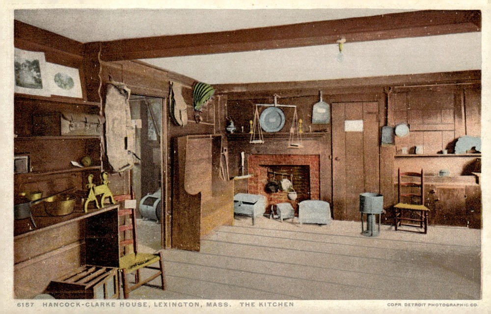 C1910 Hancock-Clarke House Lexington MA Phostint Detroit Publishing Postcard
