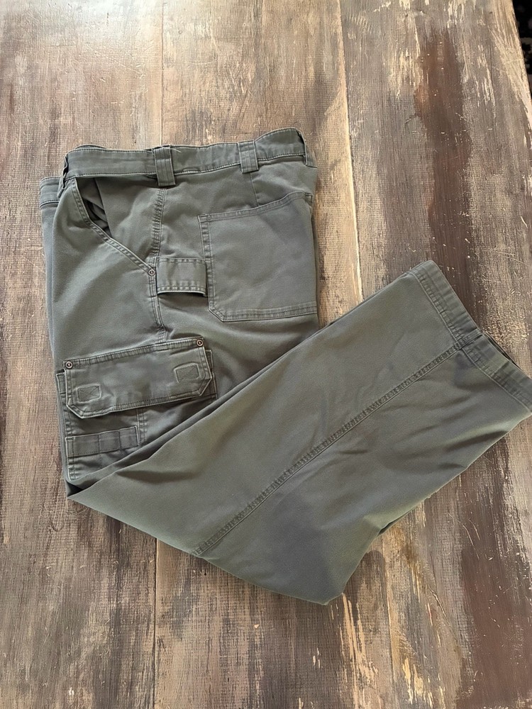 Duluth Trading Co Flex Fire Hose Relaxed Fit Cargo Pants Moss Men's Size 42x30