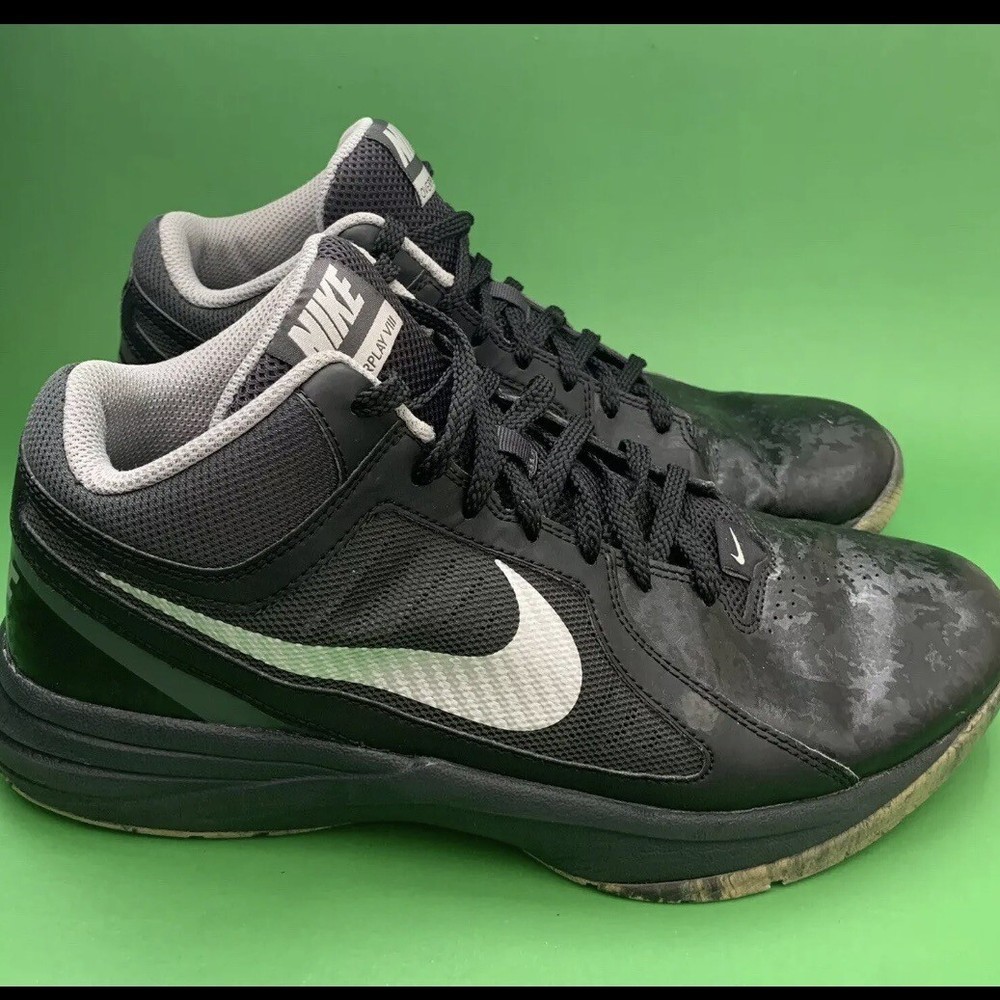 Nike Overplay VIII NBA Basketball Shoes Black Carbon 637382-015 mens size 10.5