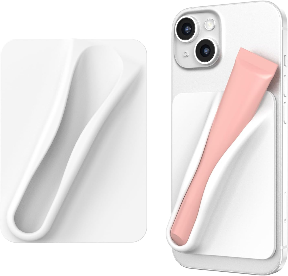 Silicone Lip Holder for Cell Phone Lipstick Lip Glaze Phone Case Back Stick on H