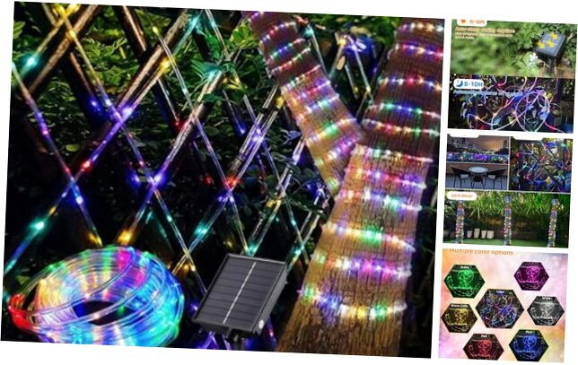 Rechargeable Solar String Lights for Outside，66FT 200LED Solar Christmas