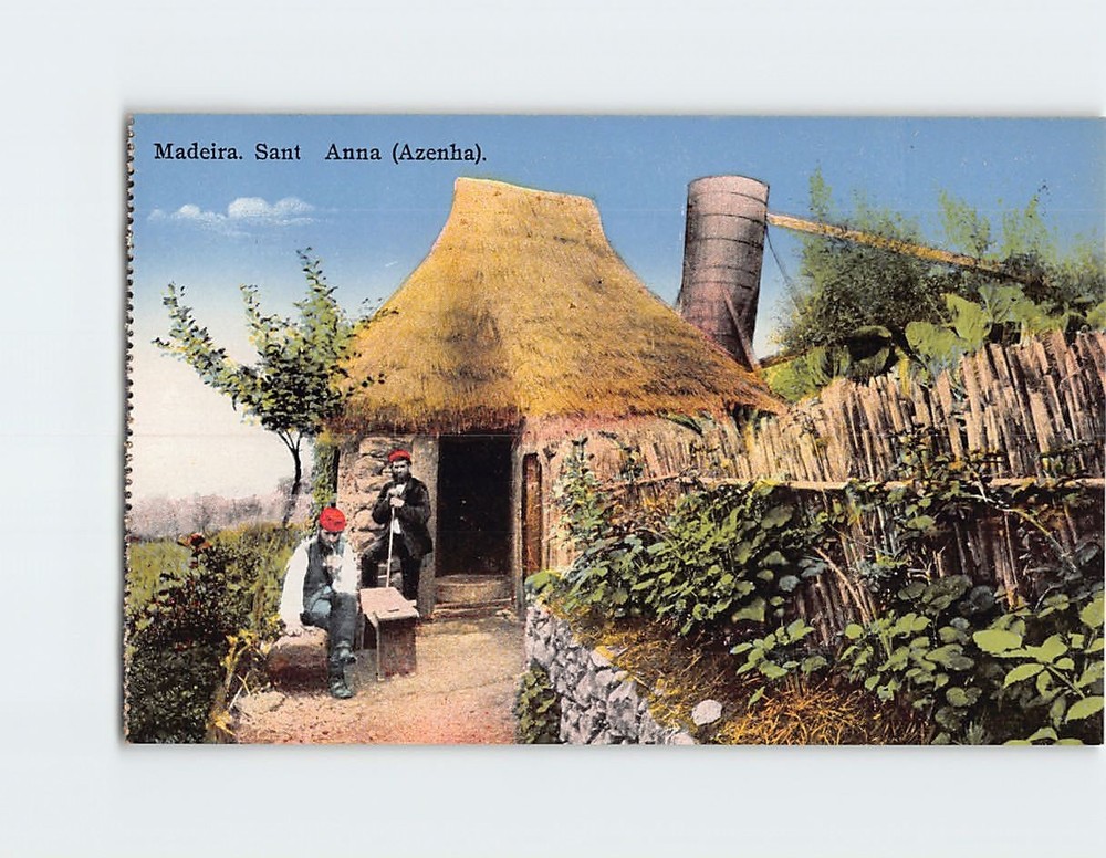 Postcard Typical House Sant Anna Madeira Funchal Portugal