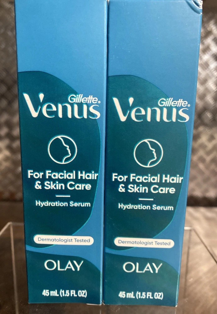 Gillette Venus Hydration Serum for Facial Hair & Skin Care 1.5 fl oz 2-Pack