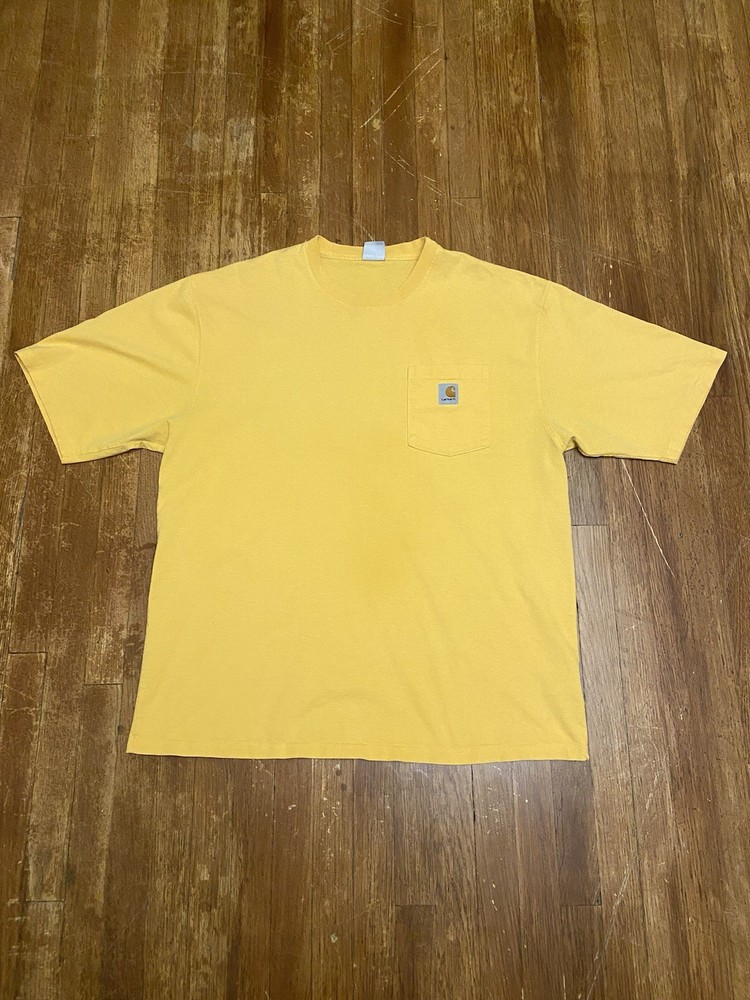 Vintage Carhartt Yellow Essential Pocket T-Shirt Men’s Large