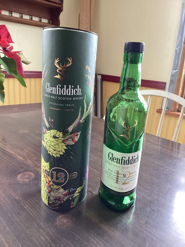 Glenfiddich Single Malt Scotch Whisky Bottle & Case, Limited Edition Design