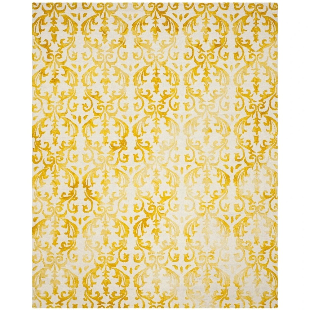 Handmade Hand Tufted  Ivory / Gold Area  Rug