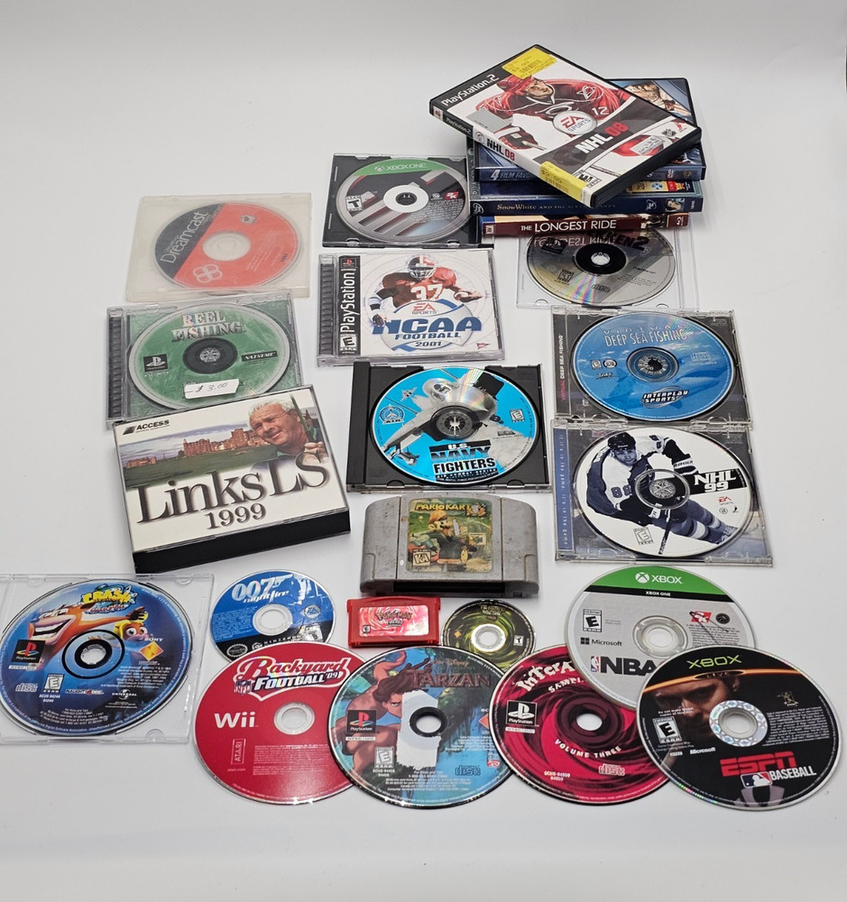 Lot of As Is For Parts Or Repair Untested Video Games Nintendo Playstation Sega
