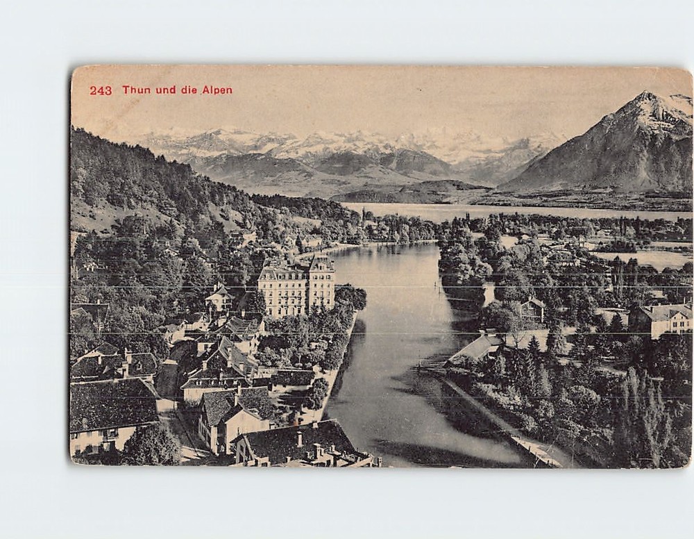Postcard Thun und die Alpen Thun Switzerland