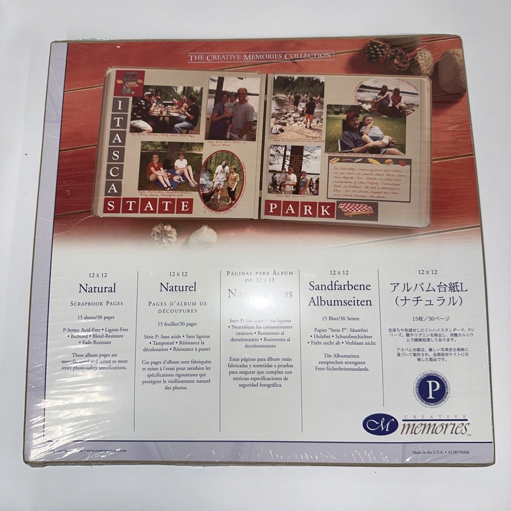 Creative Memories 12x12 Natural Refill 15 Sheets 30 Pages New