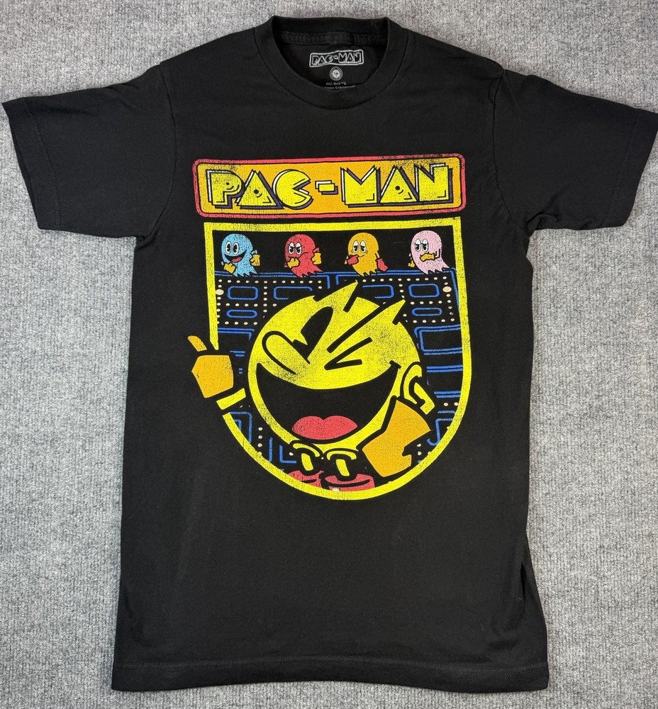 VINTAGE STYLE PAC-MAN PACMAN GHOSTS Video Game T-Shirt Small