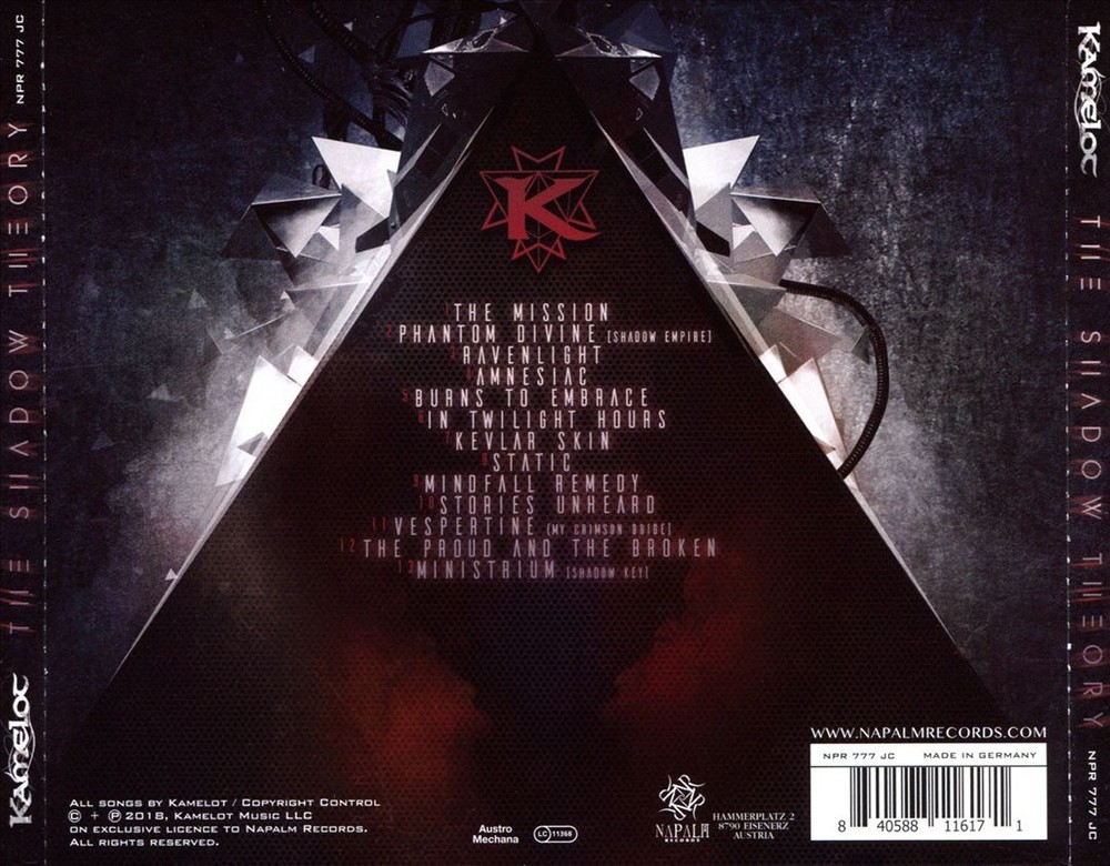 Kamelot Shadow Theory New Cd