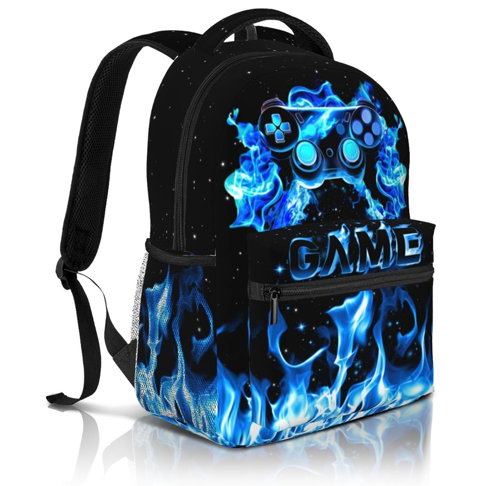 Gaming Backpack for Travel - Water Resistant Abstract Gamepad Design for Teens and Adults-image