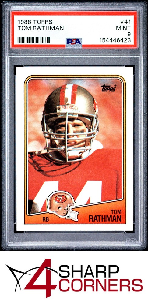 1988 Topps #41 Tom Rathman Rc 49Ers Psa 9Fulfilled by 4SC: eBay’s top consignment choice