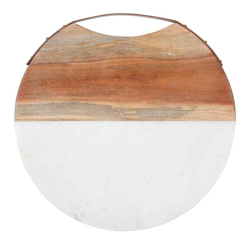 Acacia Wood and Marble Cheese Board-image