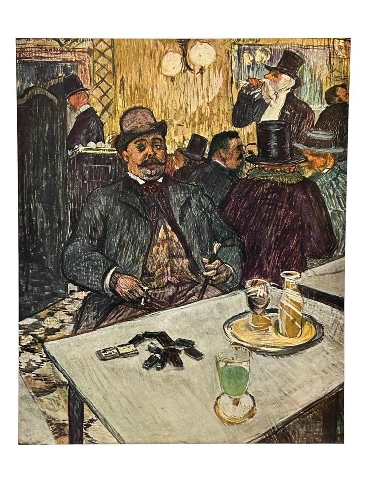 Vintage Toulouse-Lautrec Art Print M Boileau At The Cafe 1893 France