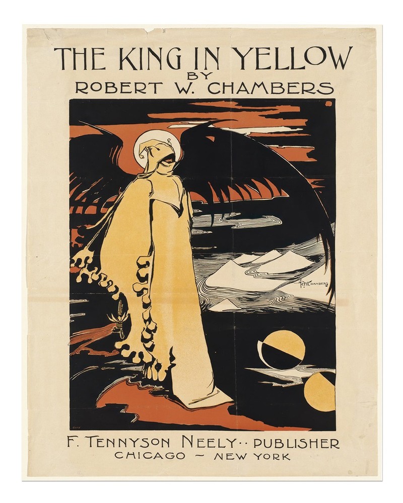 Vintage Art Nouveau Wall Art Poster - The King in Yellow Home Decor