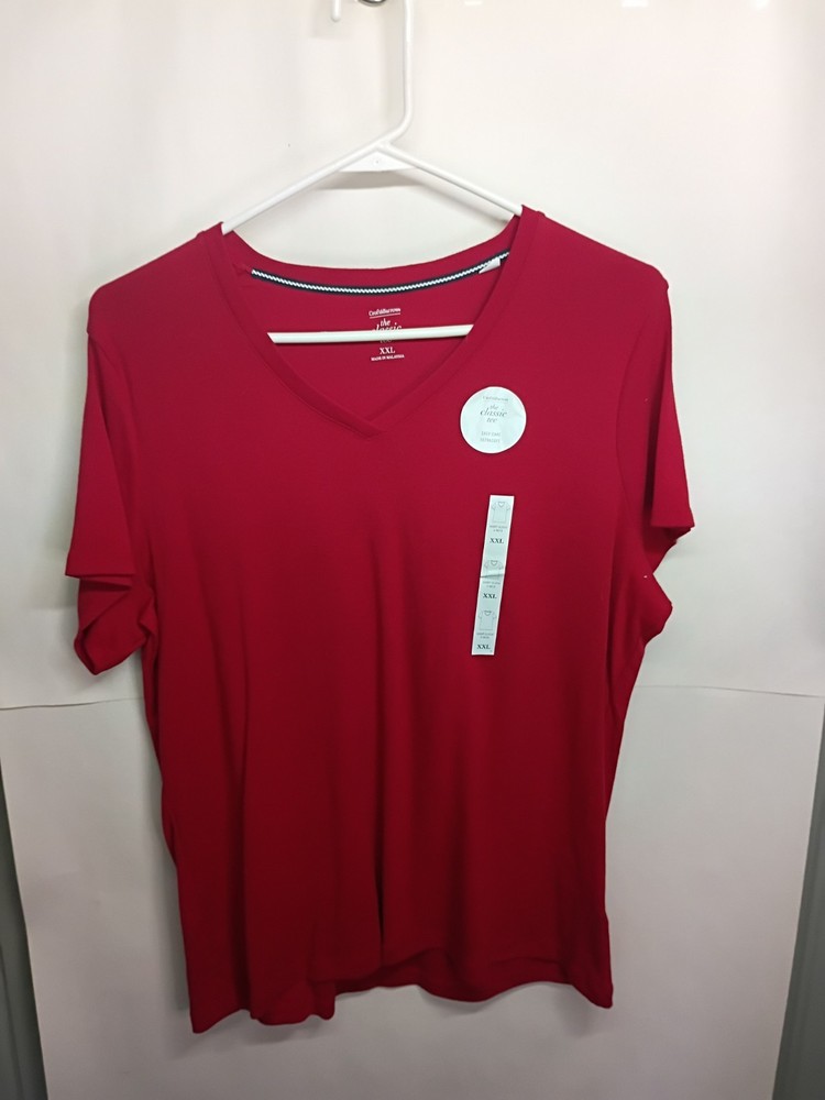 Croft and Barrow Women's Red T-shirt Size 2X 0096
