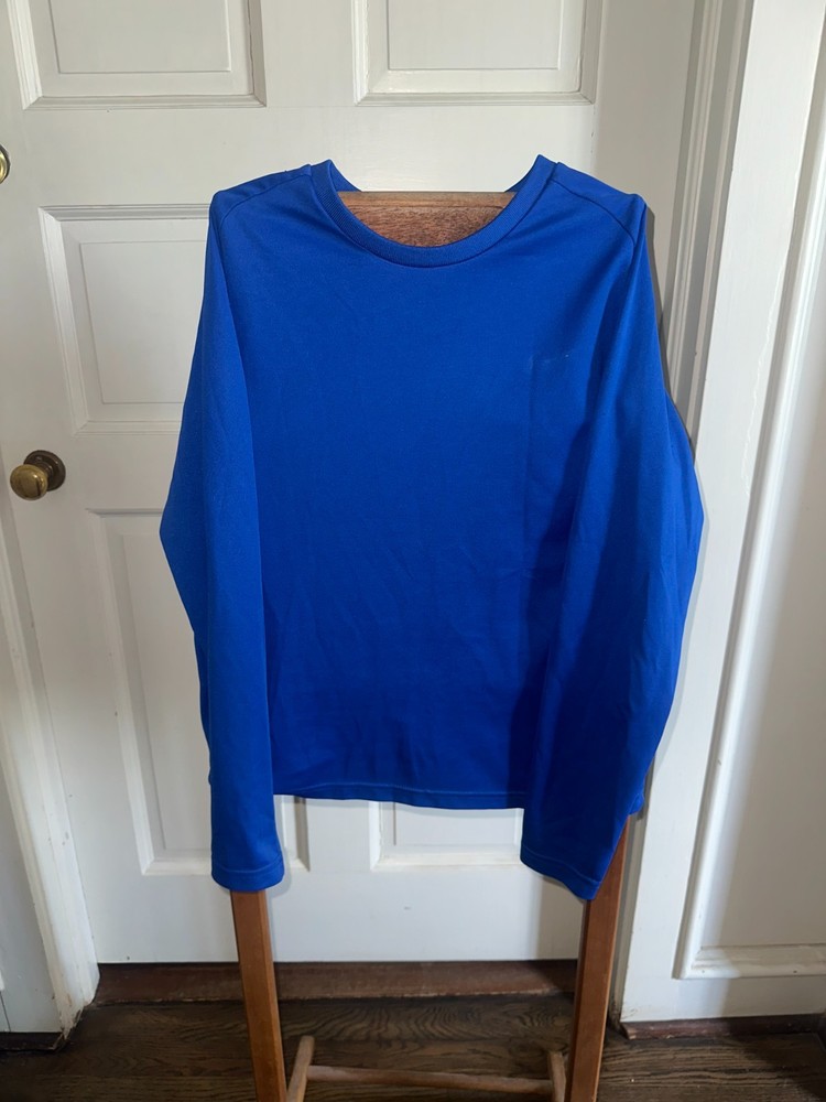 Nike Team Long Sleeve Shirt Womens Medium Blue Athletic Dri Fit Performance Top