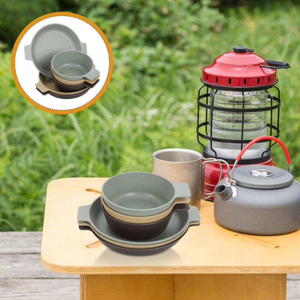 Portable Outdoor Camping Tableware Set for Kids Snacks and Meals  