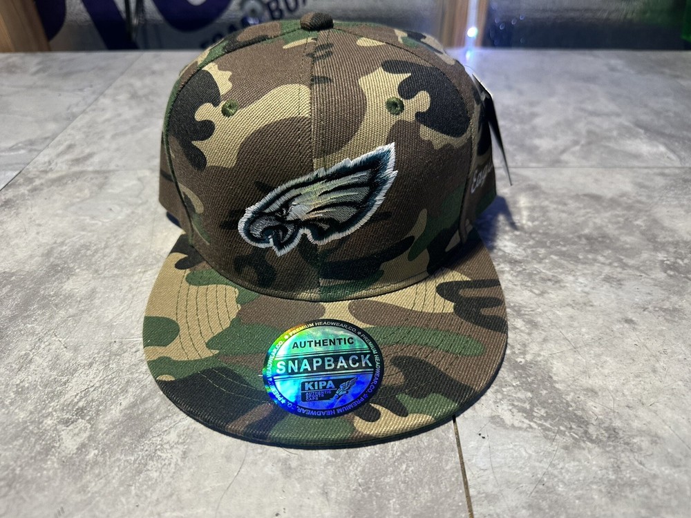 NWT Kipa Premium Philadelphia Eagles Camouflage SnapBack Hat. Lid, Cap.