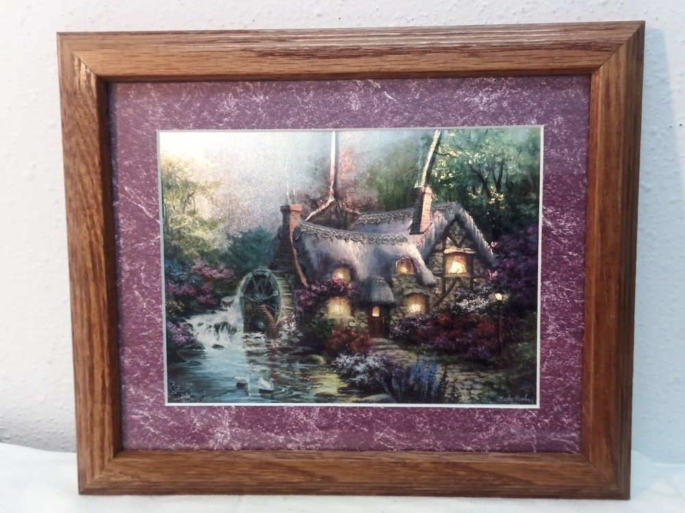 Nicky Boehme Garden Cottage Foil Art Print in Wood Frame with Glass  10