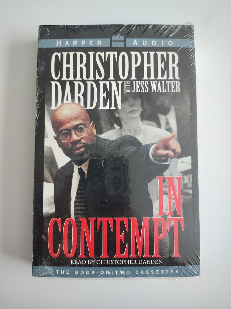 In Contempt ,Christopher Darden w/ Jess Walter Two Book Cassette Tapes Unopened