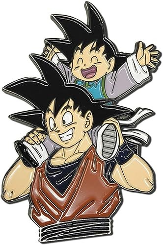 Pin Badge - Dragon Ball Z Goku & Gohan Enamel Lapel NEW