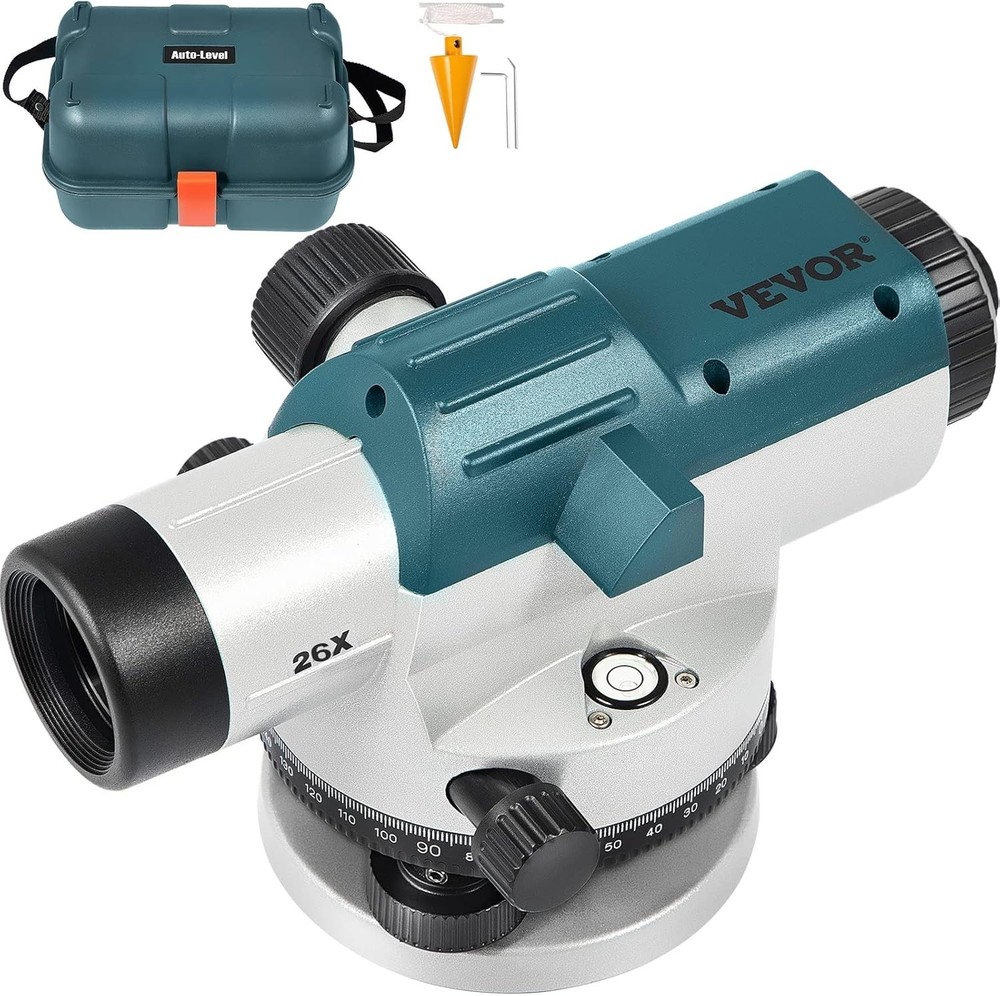 Automatic Transit Level 26X Optical Survey Equipment Auto Level Kit High